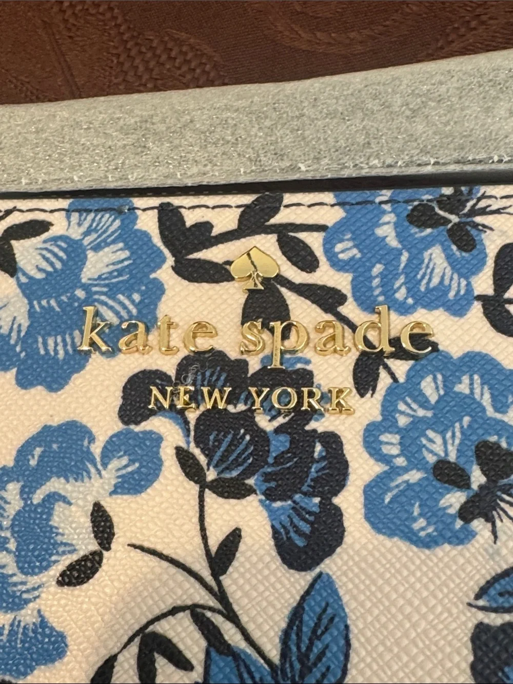 ♠️Kate Spade New York Blue Floral Wristlet